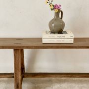 Large antique farmhouse bench 252 cm raw wood patinated