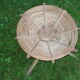 Low seat vintage rattan and wood
