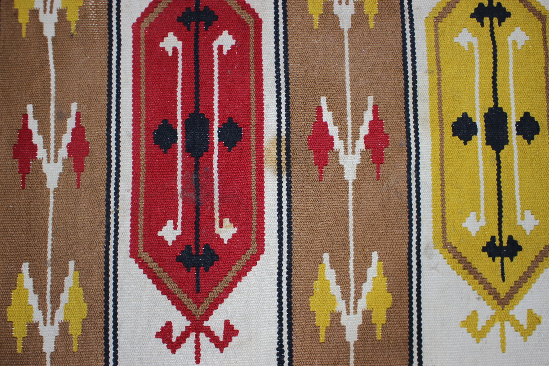 Tapis Kilim en laine des années 1960, Tchécoslovaquie