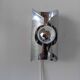 Paire d'appliques  Space Art années 70 inox