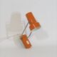 Orange and chrome wall or table spot lamp, bedside, 1960