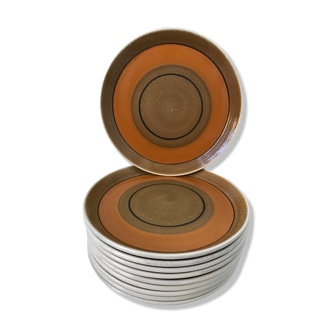 Series of 10 flat plates M.B.F.A. Pornic