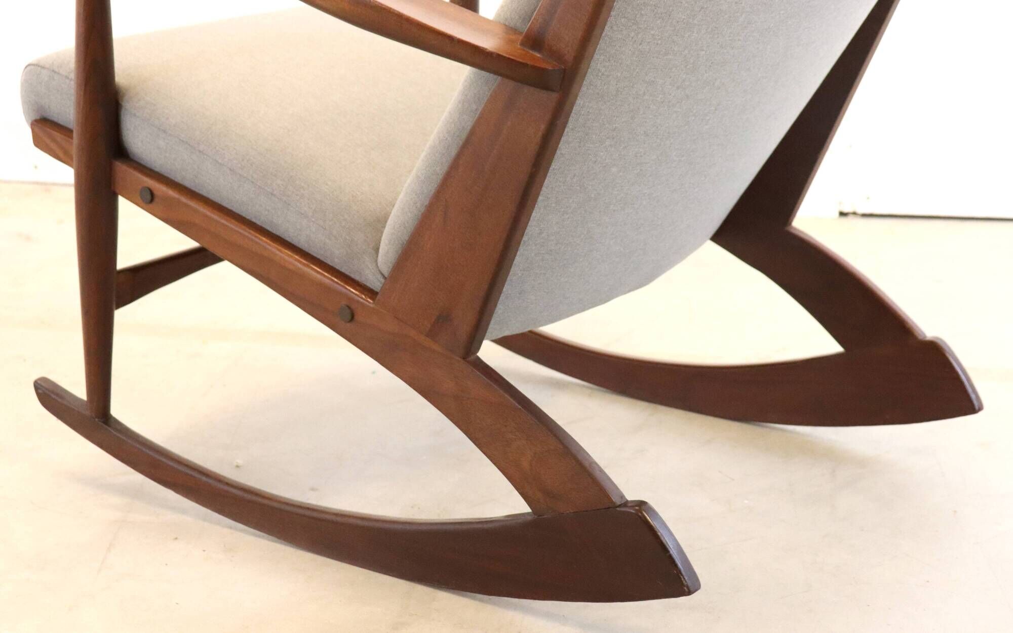 Danish design classic Cube boomerang rocking chair by Søren Georg Jensen