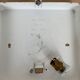 Holophane square wall lamp in chiseled glass, 60s, ceiling lamp