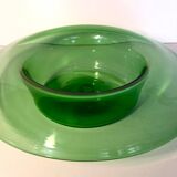 Bol de centre en verre soufflé à la main vintage, Empoli, Italie, années 1970