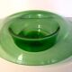 Vintage Hand Blown Green Glass Centerpiece Bowl, Empoli, Italy, 1970s