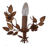 Gold metal wall light