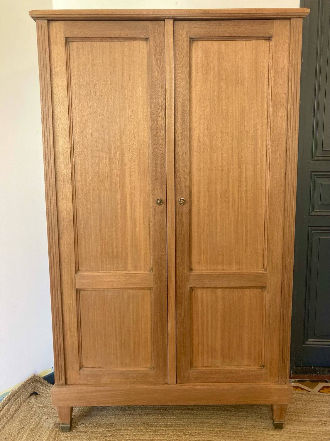 Parisian wardrobe in raw wood