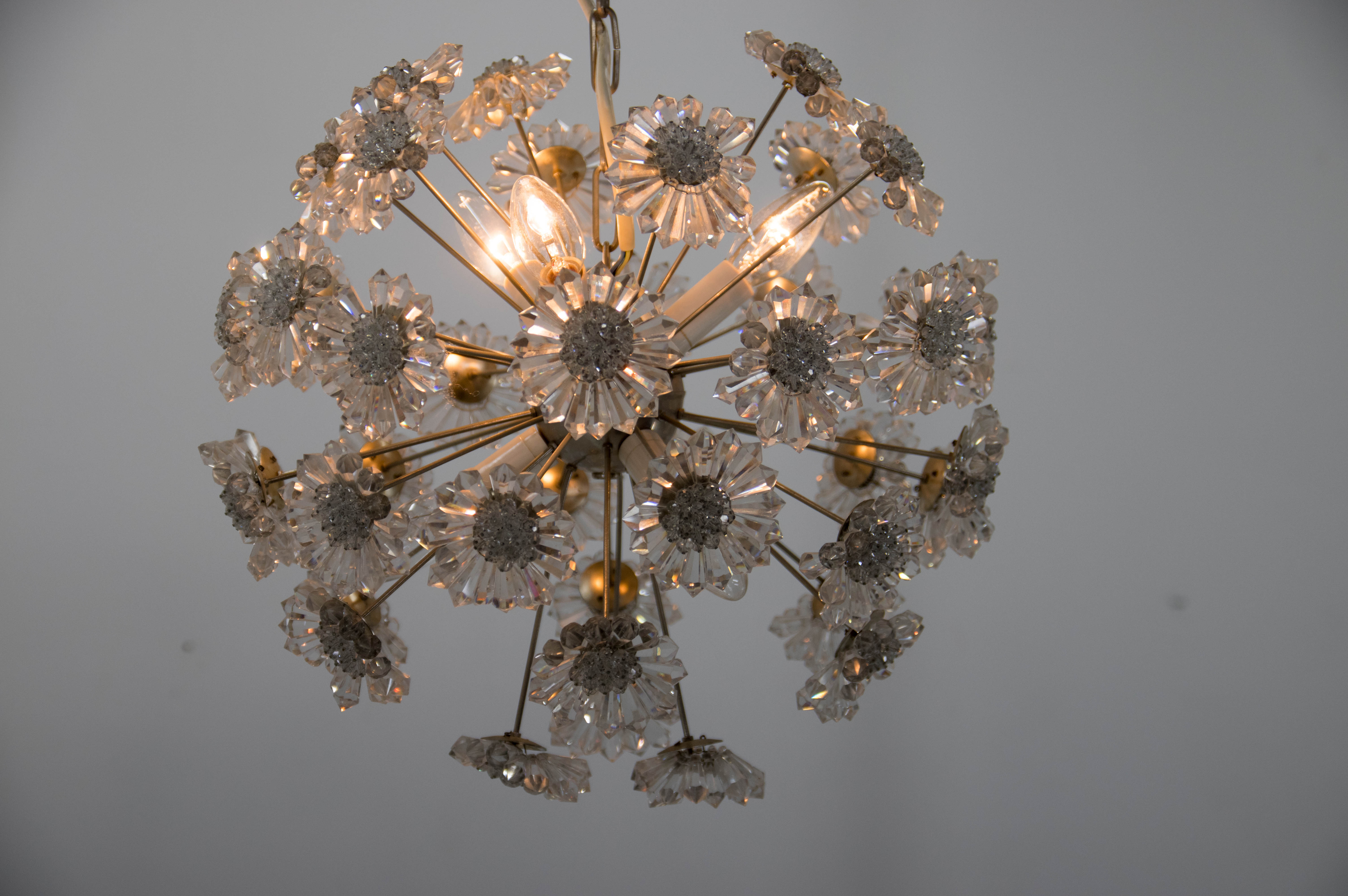 Lustre pissenlit par Preciosa, années 1970