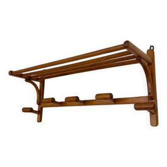 Porte-manteau mural en bois courbé GYF années 40