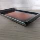 Meal tray wood glass metal vintage