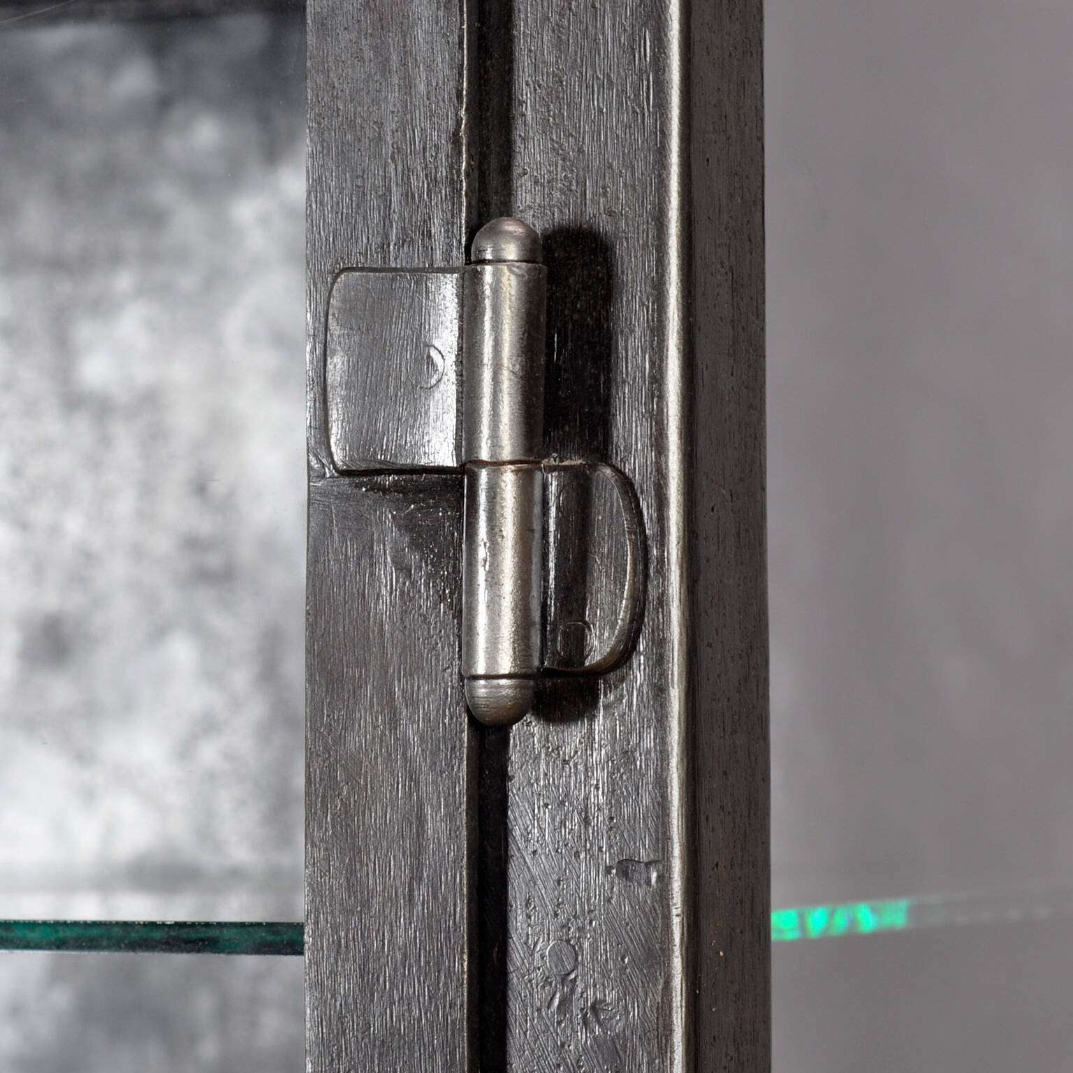 Polished iron medical cabinet, 1920s