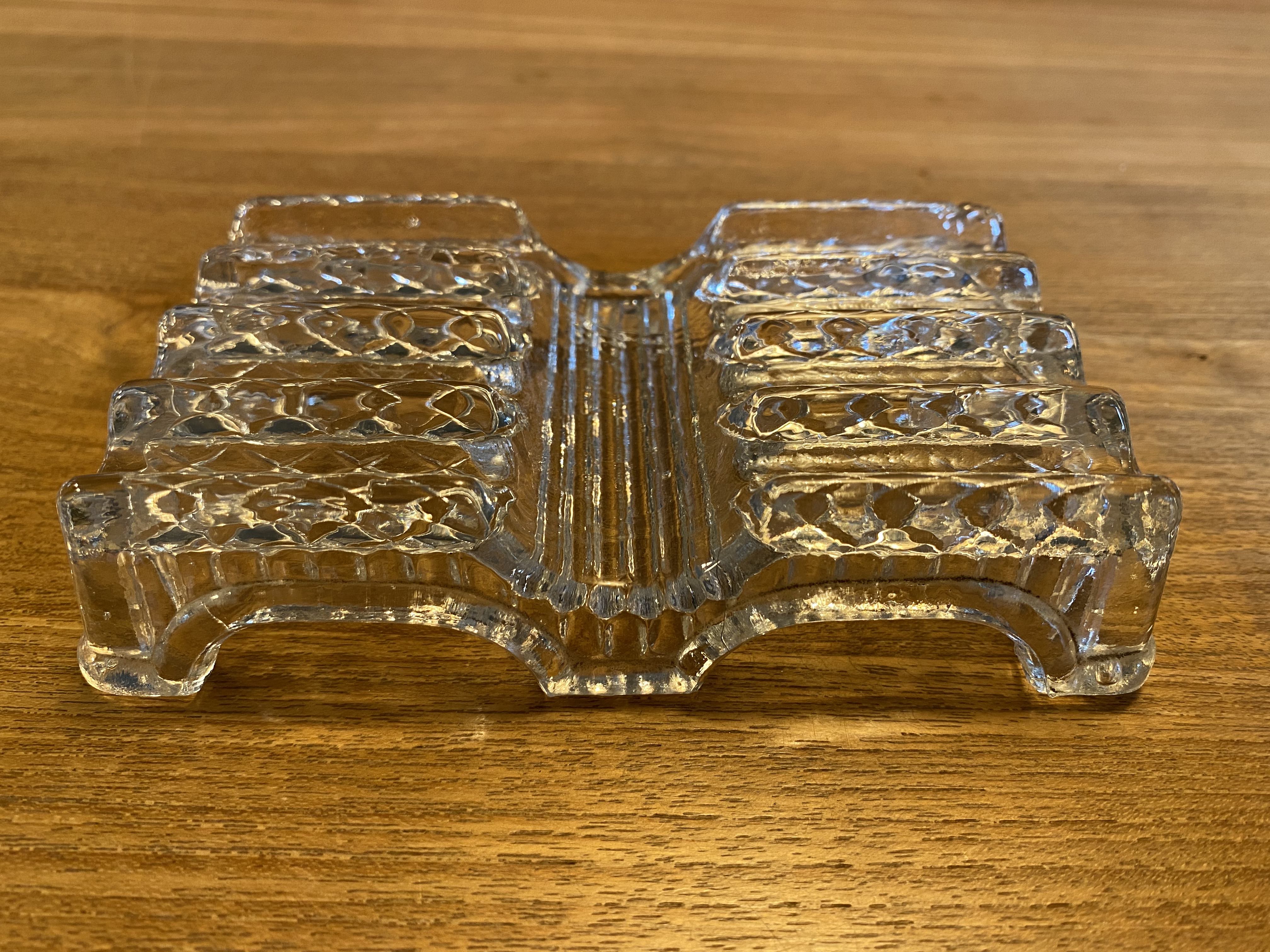 glass feather holder