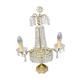 Girandole. Brass, crystal, bronze.