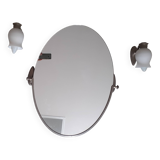 Miroir ovale + appliques