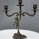 "Il mio bel foco" pair of candlesticks XIXth cherubs 3 torchieres