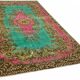 Overdyed Wool Vintage Handmade Carved Rug 169 cm x 288 cm