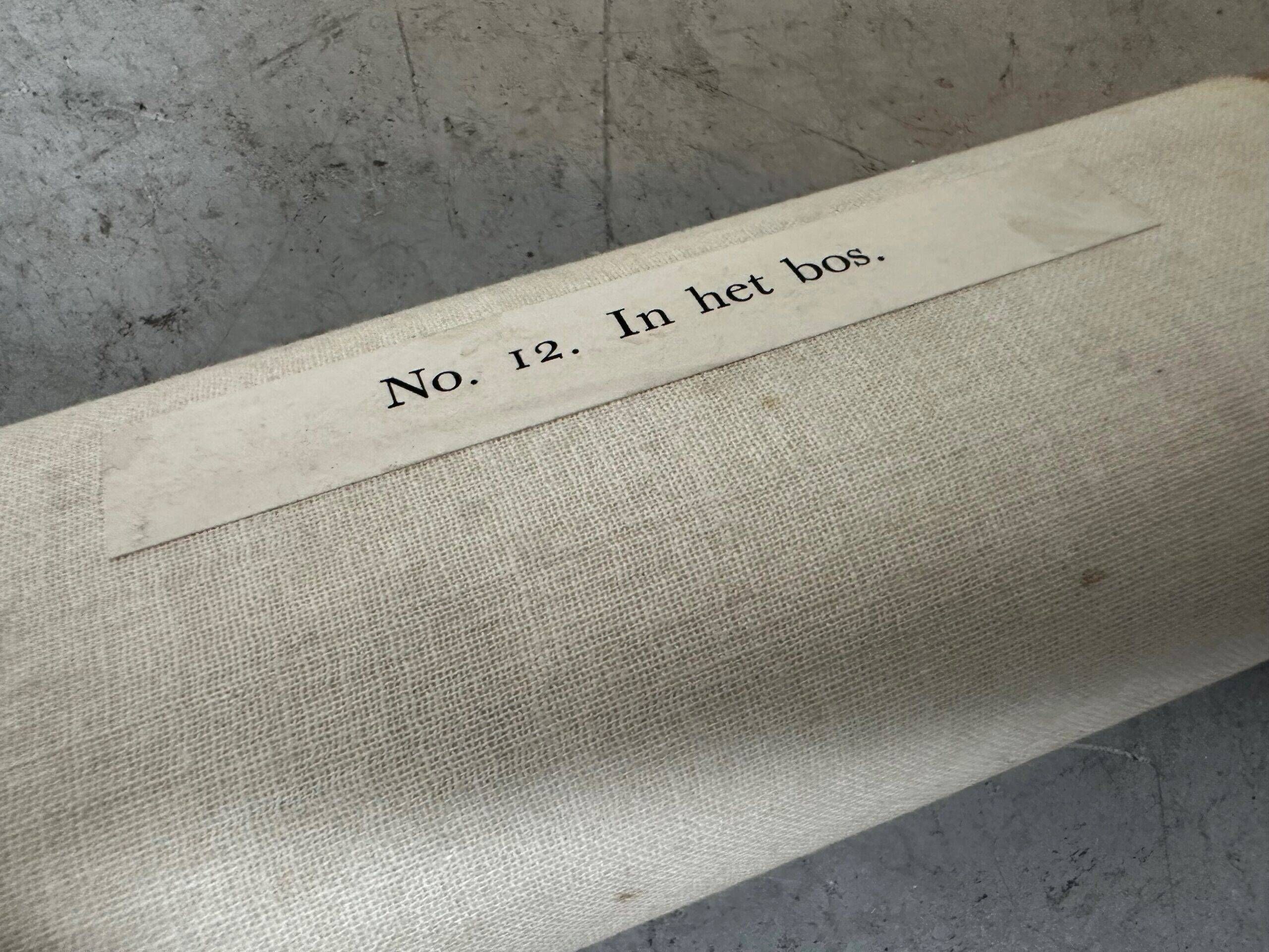 Vintage linen school chart – In the forest (M.A. Koekkoek)