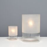 Set of Fontana Arte ‘Fatua' Glass Table Lamps by Guido Rosati, Italy 1972