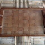 Plateau en bois tressé