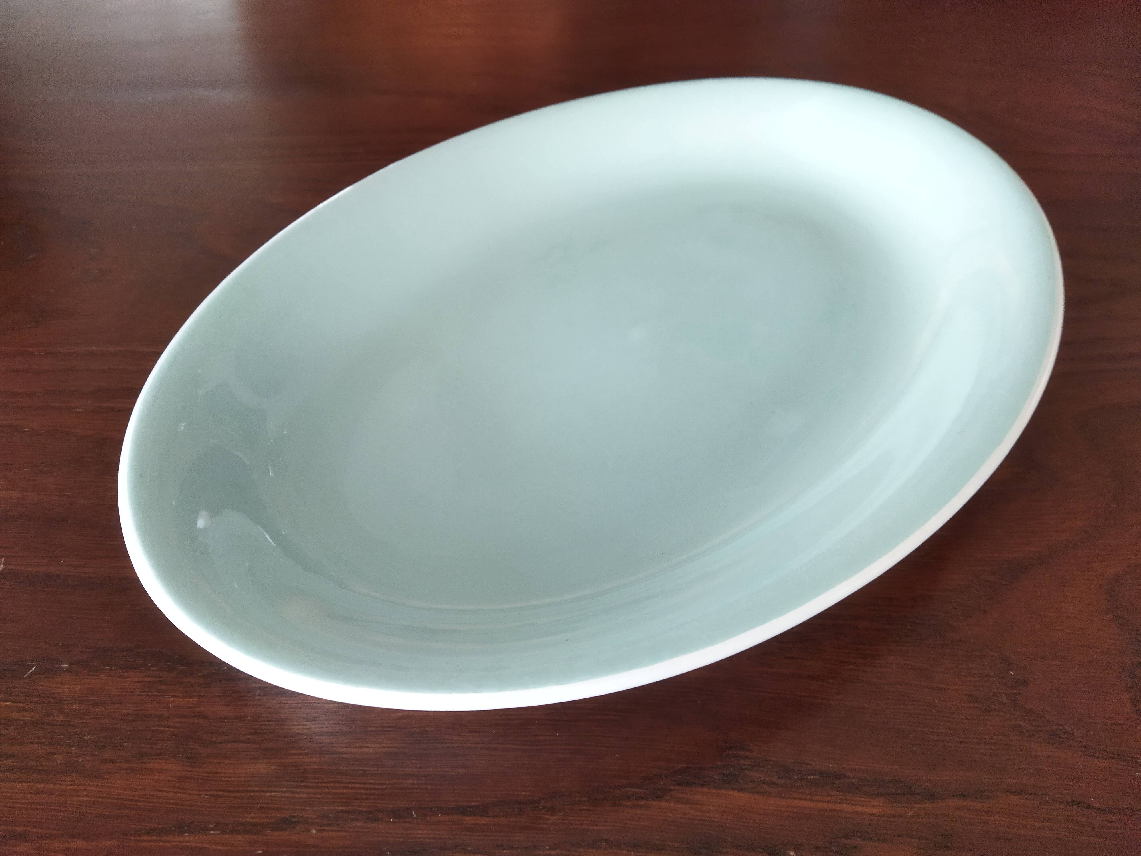 Semi-porcelain dish Céranord celadon green