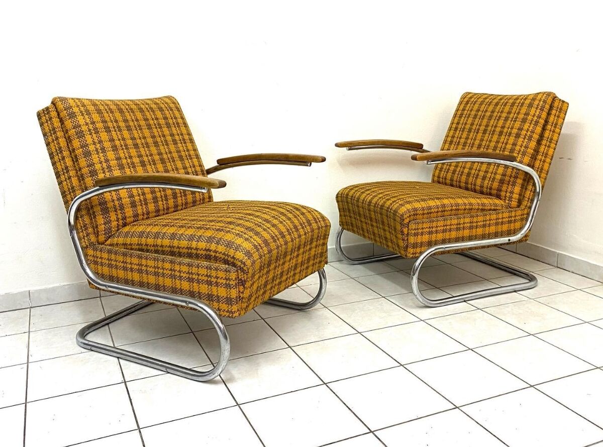 Design armchair Thonet model S411 manufactured under license Mücke Melder 30s