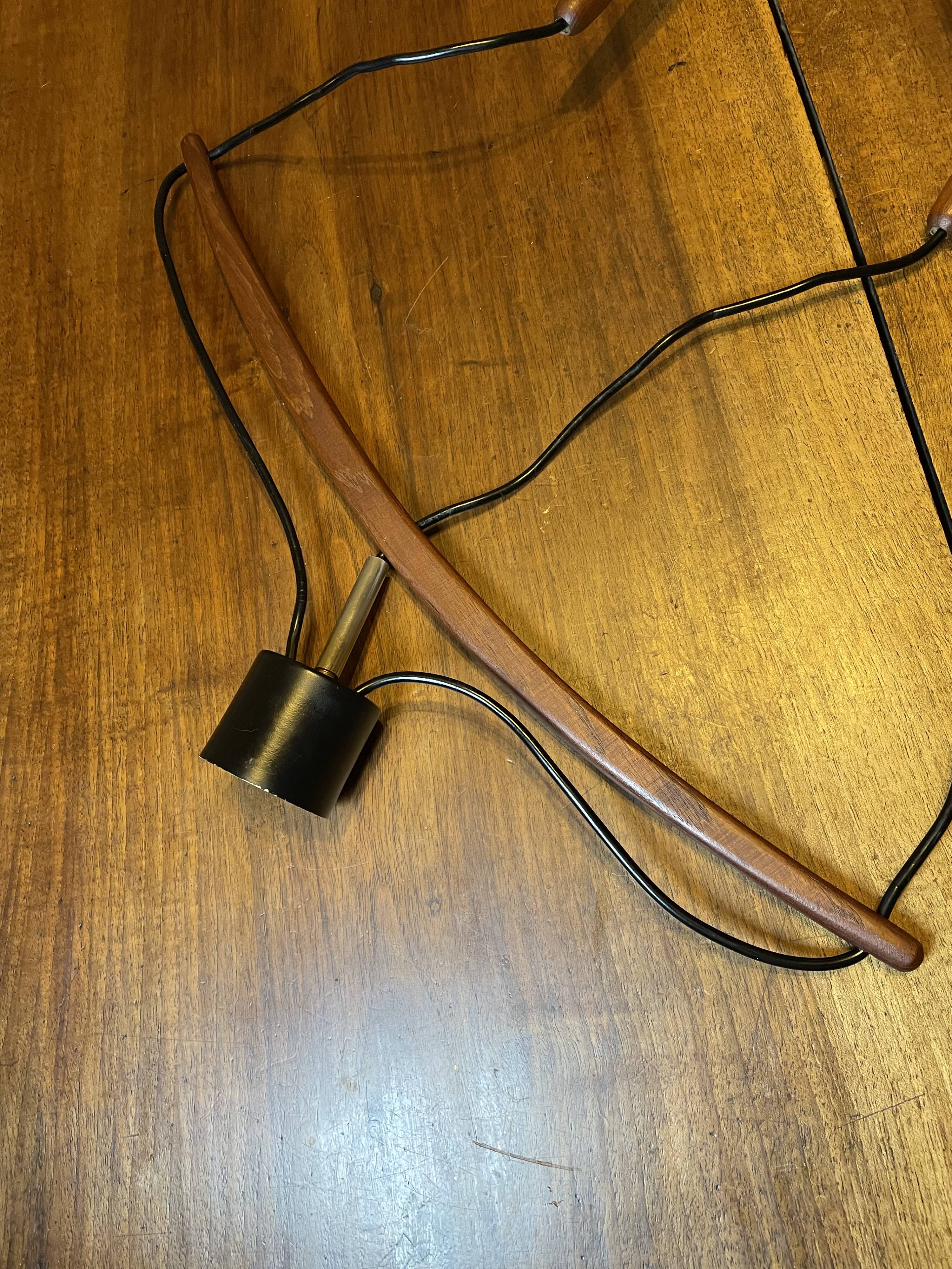 Scandinavian teak pendant light