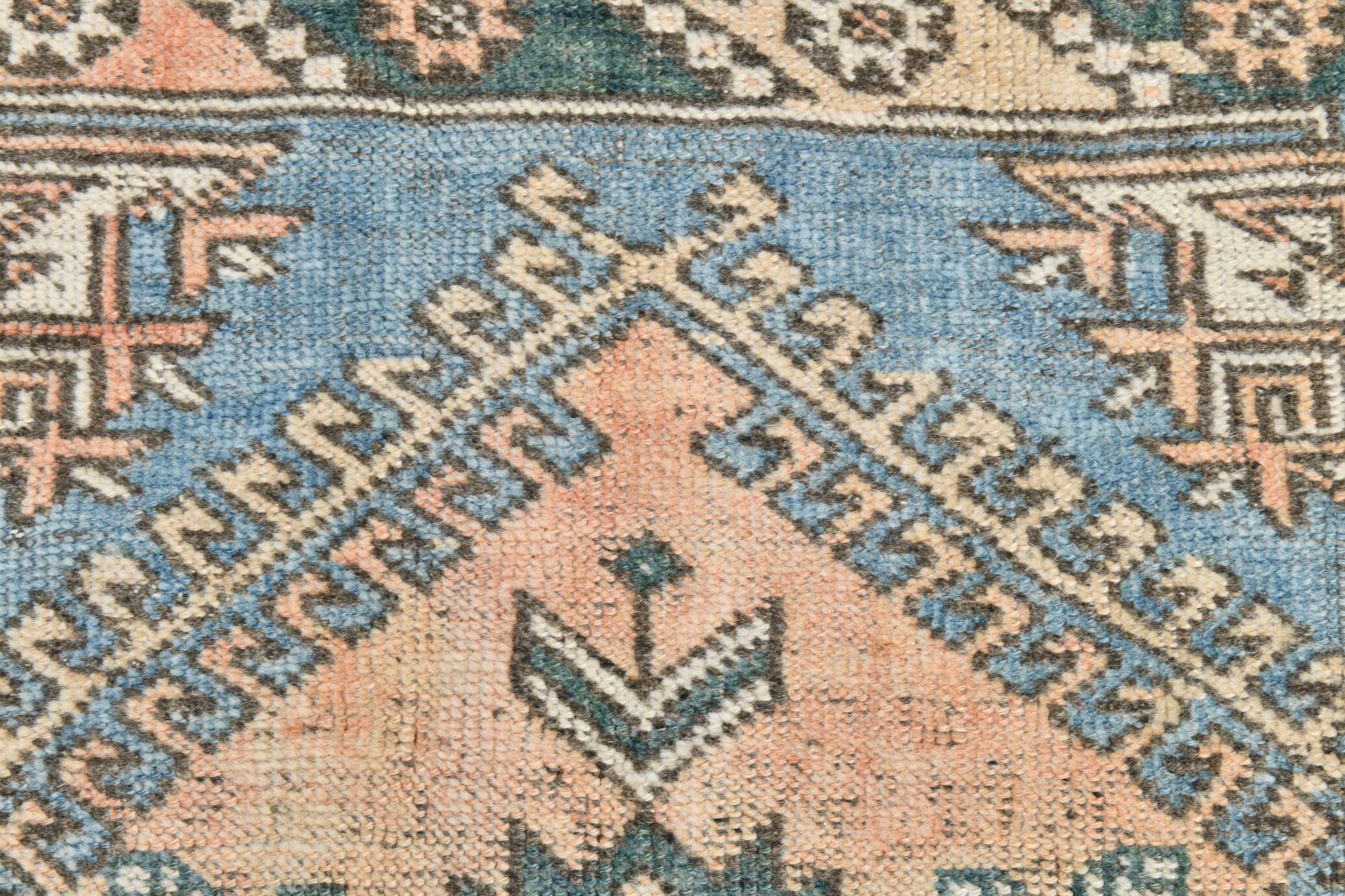 4x5 Green & Blue Small Persian Rug, 130x165Cm