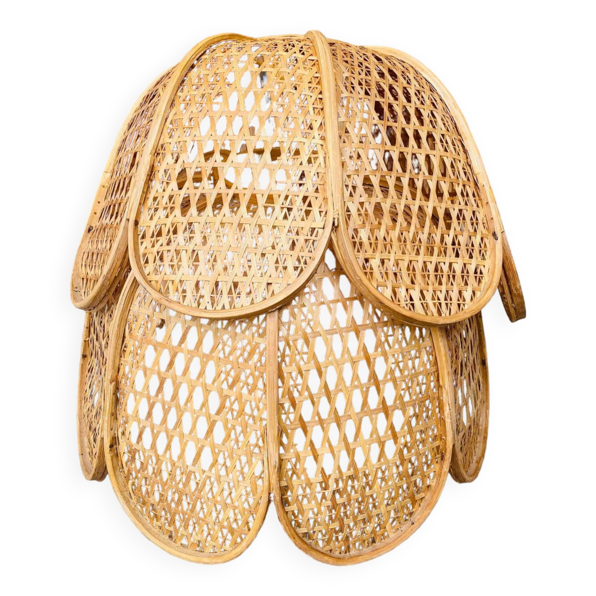 Paire de Suspension en rotin vintage
