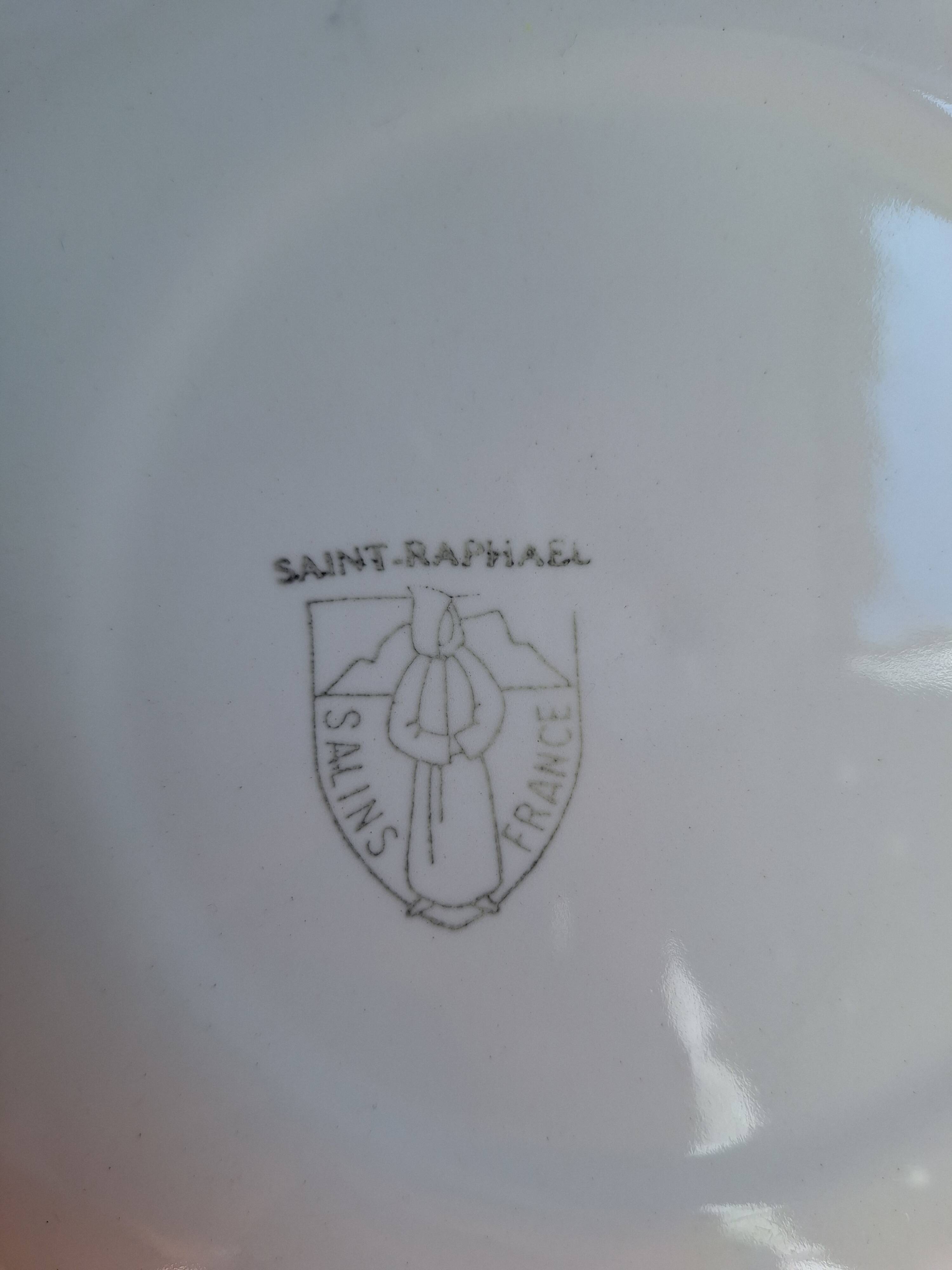 Vintage yellow orange and white dinner plates