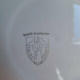 Vintage yellow orange and white dinner plates