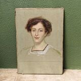Portait femme, huile sur toile, 19ème siècle