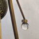 Lampe tripode italienne vintage Gallo en verre à inclusions dorées