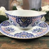 Gravy boat and its frame Gien Royal