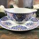 Gravy boat and its frame Gien Royal