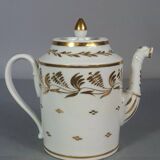 Antique coffee service: jug + 2 cups, old Paris porcelain, 19th century C657