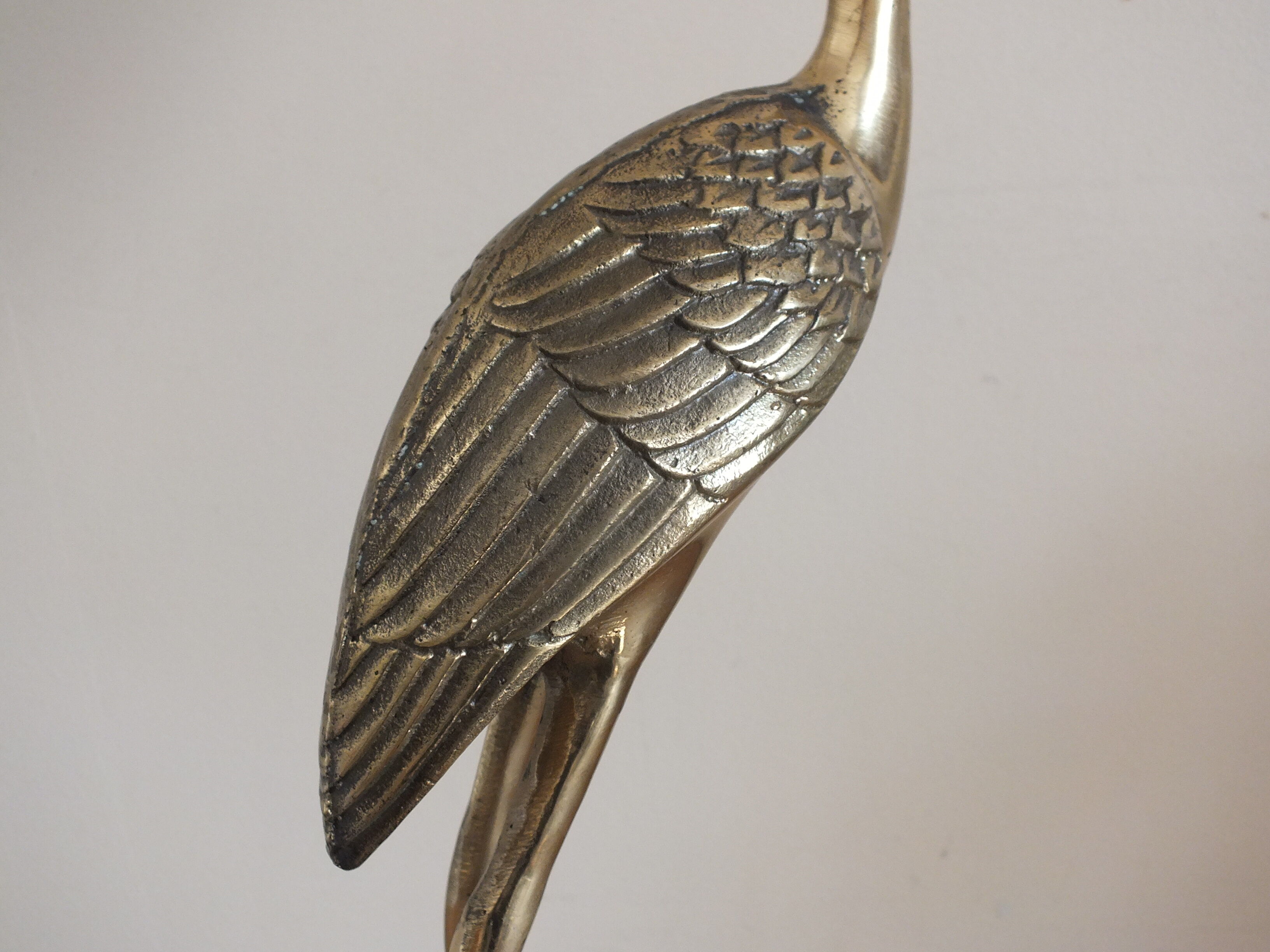 Decorative ibis in brass 47 cms