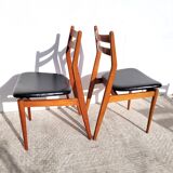 2 Scandinavian wooden chairs