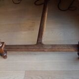 Table ancienne en chêne massif (140/80/75(cm)- Pieds en bois tourné - Deux grands tiroirs.