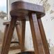 Pair of Henri Bataille stools in oak
