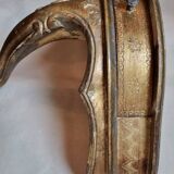 Mid-19th century wall console in wood and gilded stucco