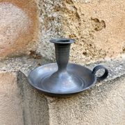 Pewter candlestick