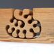 Large Wooden Candleholder by Gunnar Kanevad for Gamla Linköping, Sweden