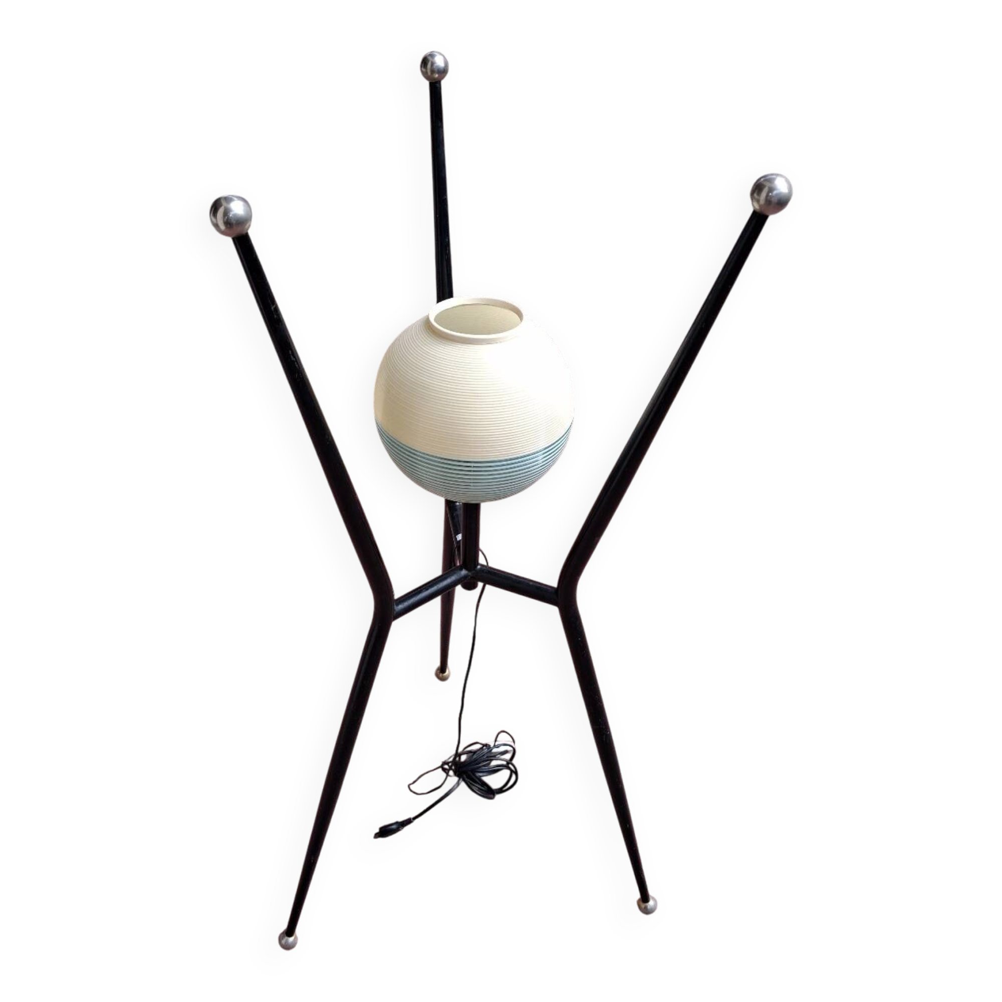 Lampe de plancher, tripode des années 50 60, design italien