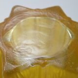 Vase forme étoile en verre jaune Art Déco Walther Glas Germany