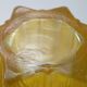 Art Deco yellow glass star-shaped vase Walther Glas Germany