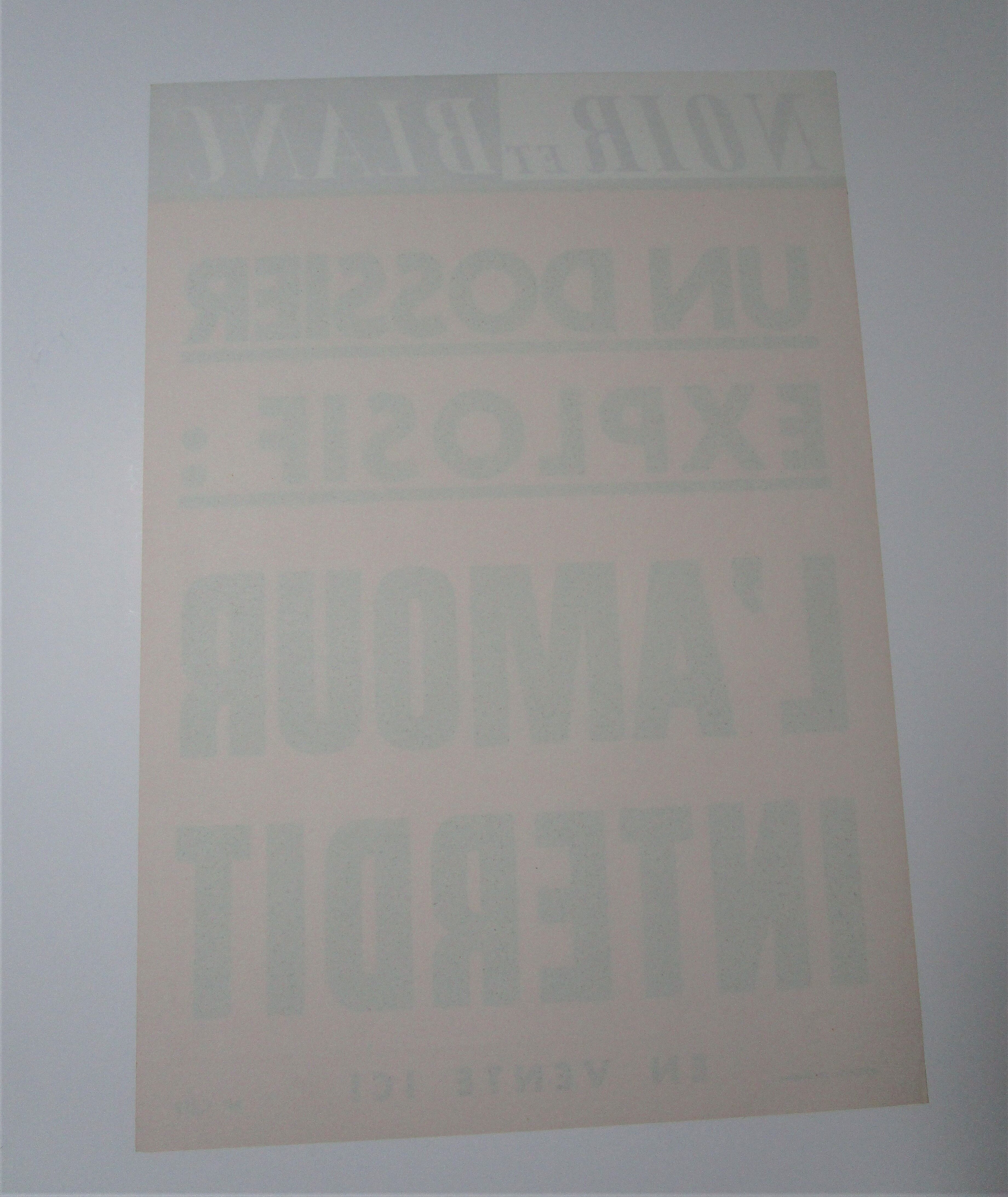 Press poster love banned black and white magazine year 68