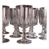 11 wine glasses, "Louvre" model, Cristal d'Arques