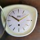 Vintage ceramic clock silent wall clock "Golden yellow guarantor"