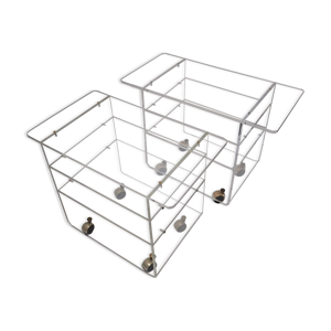 Paire de table roulantes